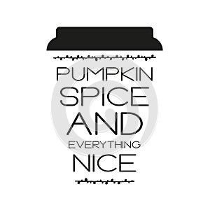 Fall Lettering. Decorative autumn poster in black