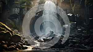 fall light rays water