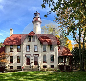 Fall Picture of Grosse Point Lighthouse