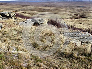 Fall prairie at Head-Smashed-In Buffalo Jump