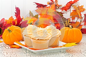 Fall Pumpkin Spice Cupcakes