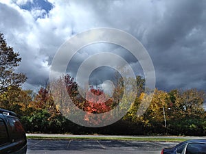 Fall rainy season autume grayclouds