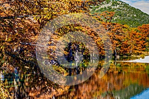 Fall Reflections at Garner State Park, Texas