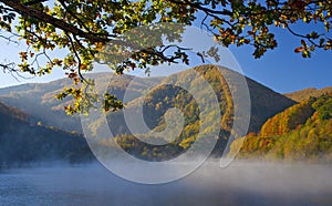 Fall in the reservoir of San Anton in Lesaka.