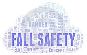 Fall Safety word cloud.