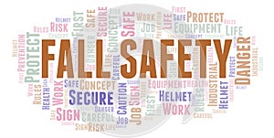 Fall Safety word cloud.