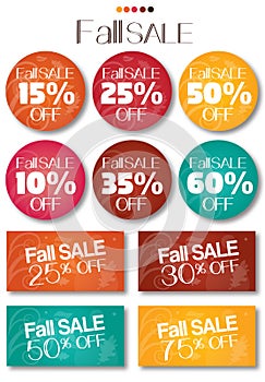 Fall Sale tag set