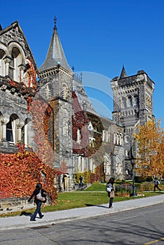 Fall scene on university campus