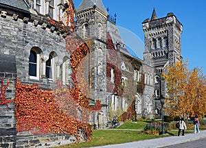 Fall scene on university campus