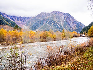 Fall season of kamikochi, Japan