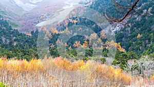 Fall season of kamikochi national park, Japan