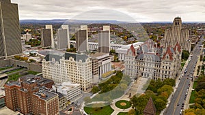 Fall Season New York Statehouse Capitol Building in Albany photo
