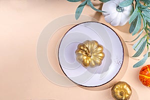 Fall seasonal table setting