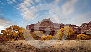 Fall Sky Sunset in Capitol Reef, Capitol Reef National Park, Utah