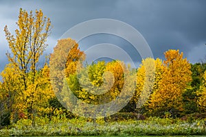 Fall Storm Clouds at High Cliff State Park. Sherwood, WI photo