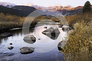 Fall Sunrise on the Big Thompson River in Rocky Mountain National Park