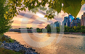 Fall Sunrise Over The Bow River Valley