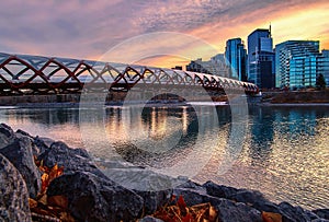 Fall Sunrise Over The Peace Bridge