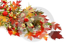 Fall, Thanksgiven decoration from leafs and apples