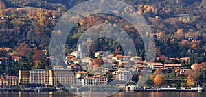 Fall time on Lake Como in Italy.