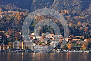 Fall time on Lake Como in Italy.