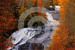 Fall at Triple Falls at Dupont State Forest