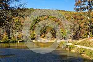 Autumn View Pandapas Pond in Giles County, Virginia, USA