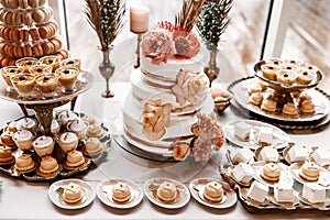 Fall wedding dessert table