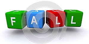 fall word block on white