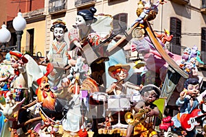 Fallas fest figures on Valencia province photo