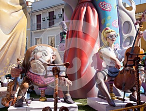 Fallas fest figures on Valencia province