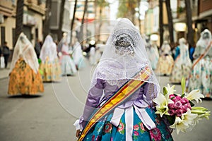 Fallas parade in Valencia.