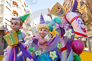 Fallas is a popular fest in Valencia Spain figures will be burned