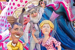 Fallas of Valencia in Denia popular fest figures photo