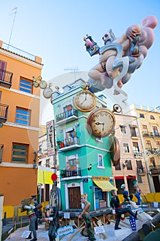 Fallas in Valencia fest figures that will burn on March 19 photo