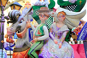 Fallas Valencia papier mache popular fest figures photo