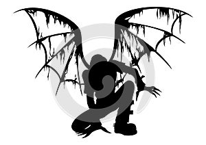 Fallen Angel Silhouette