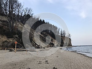 Fallen cliff in Poland