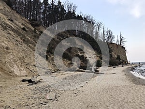 Fallen cliff in Poland