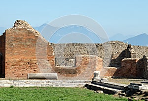 Fallen column at Pompeii