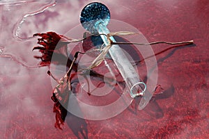 The fallen down vase