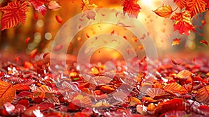 Fallen Foliage Frenzy: A Stunning Autumn Leaves Background in Disarray