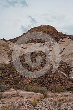 Fallen Rocks Cascade Down Mountainside Along Smoky Creek In Big Bend