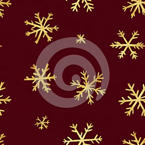 fallen snowflake seamless pattern AI generated
