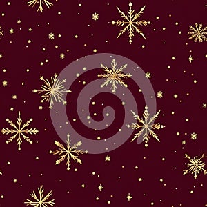 fallen snowflake seamless pattern AI generated