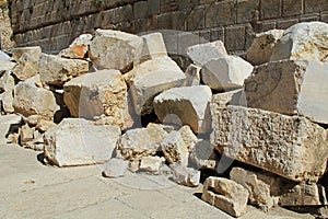 Fallen Stones Outside the Temple Mount