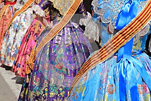 Falleras costume fallas dress detail from Valencia photo