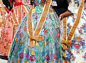 Falleras costume fallas dress detail from Valencia photo