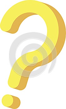 3d Realistic question mark vector Illustration.