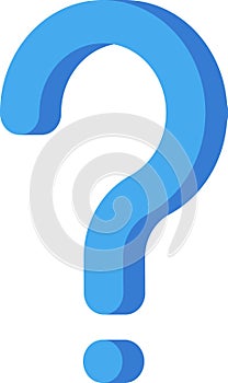 3d Realistic question mark vector Illustration.